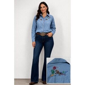 Hand Embroidered Western Wear Shirt